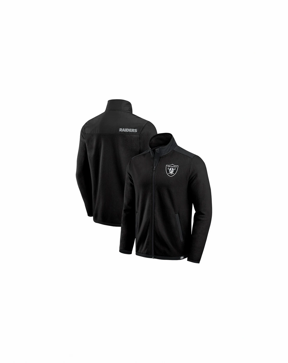 Darius Rucker Collection by Men's Black Las Vegas Raiders Color Block Polar Fleece Full-Zip Jacket