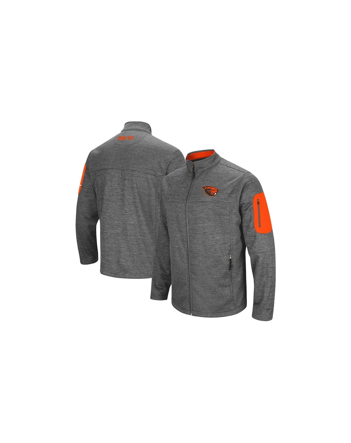 Men's Heathered Charcoal Oregon State Beavers Anchor Full-Zip Jacket