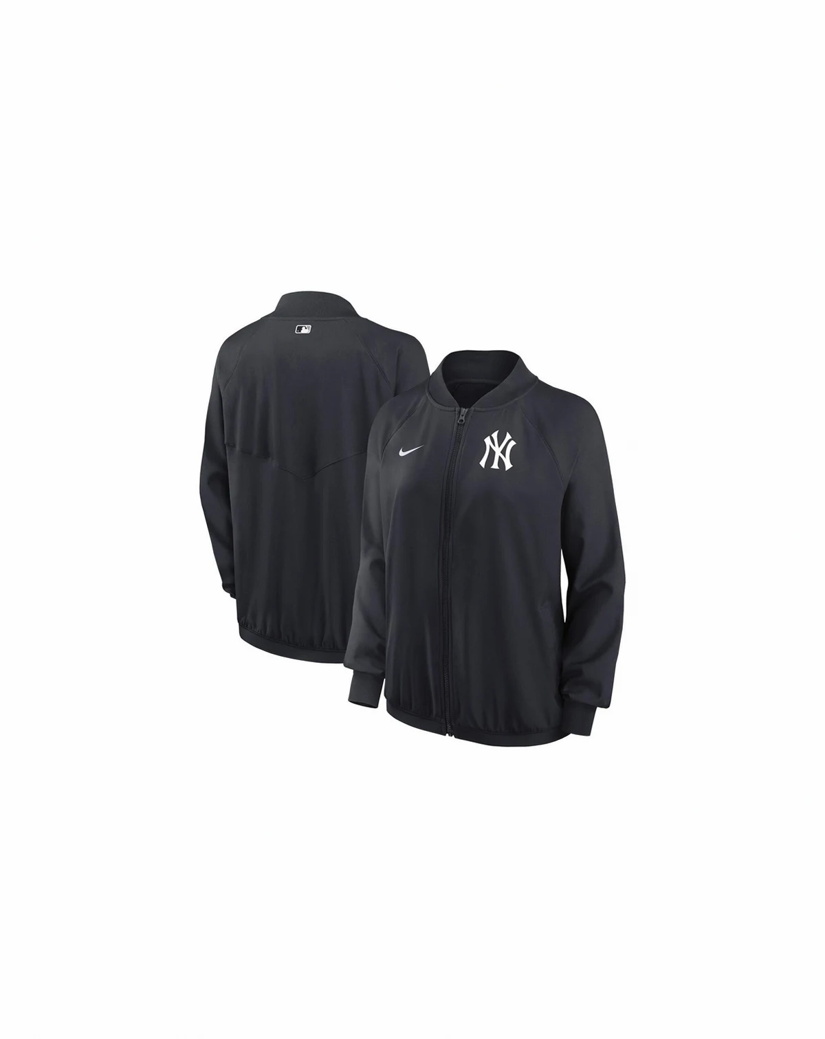 Women's Navy New York Yankees Authentic Collection Team Raglan Performance Full-Zip Jacket
