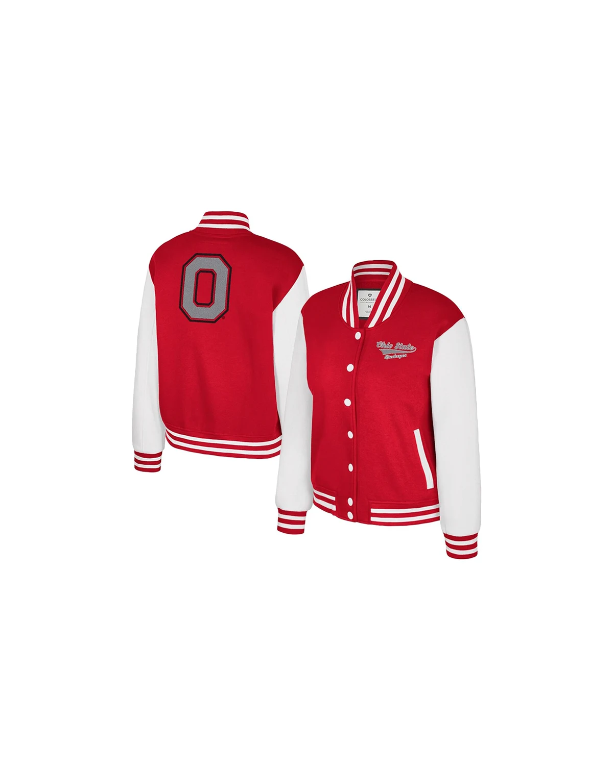 Women's Scarlet Ohio State Buckeyes French Baguette Full Snap Fleece Jacket