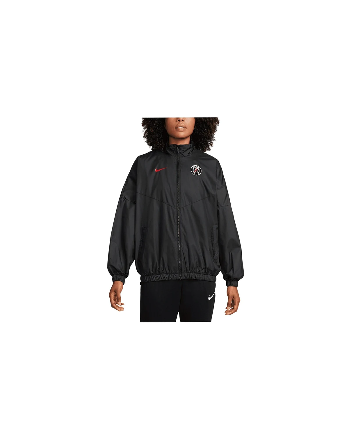 Women's Black Paris Saint-Germain Essential Windrunner Full-Zip Jacket