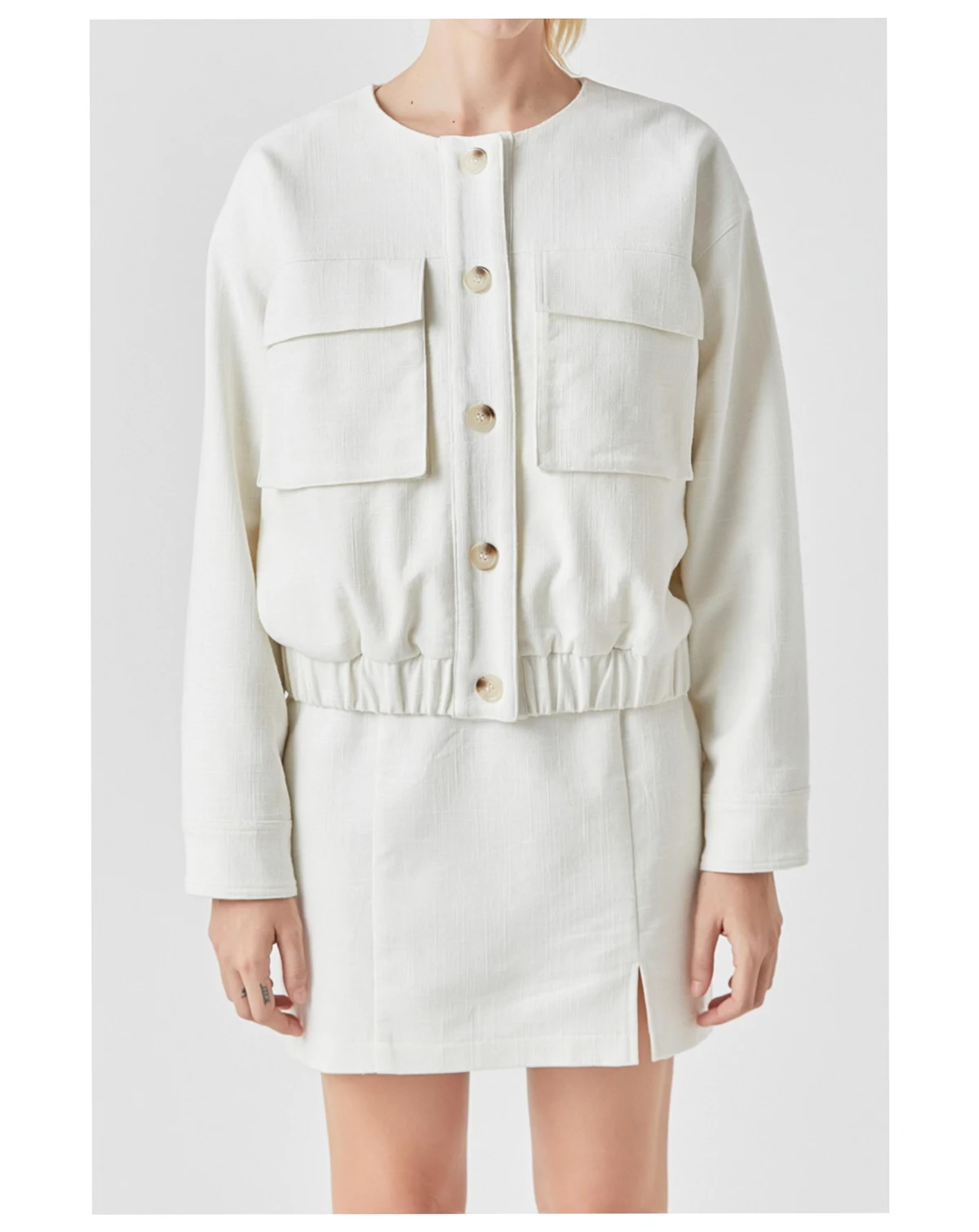 Women's Pocket Linen Jacket