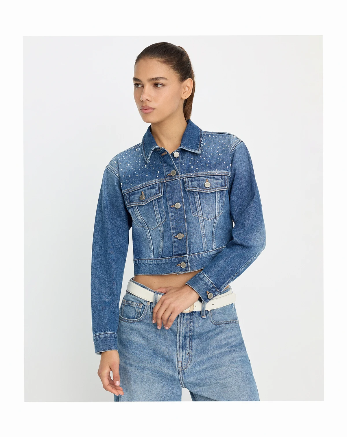 Women's Essential Crop Denim Jacket