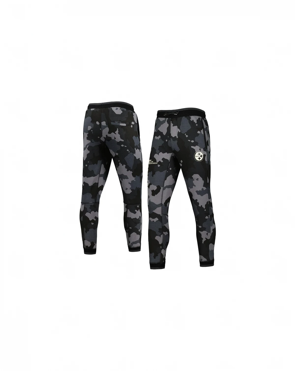 Men's and Women's Black Pittsburgh Steelers Camo Jogger Pants