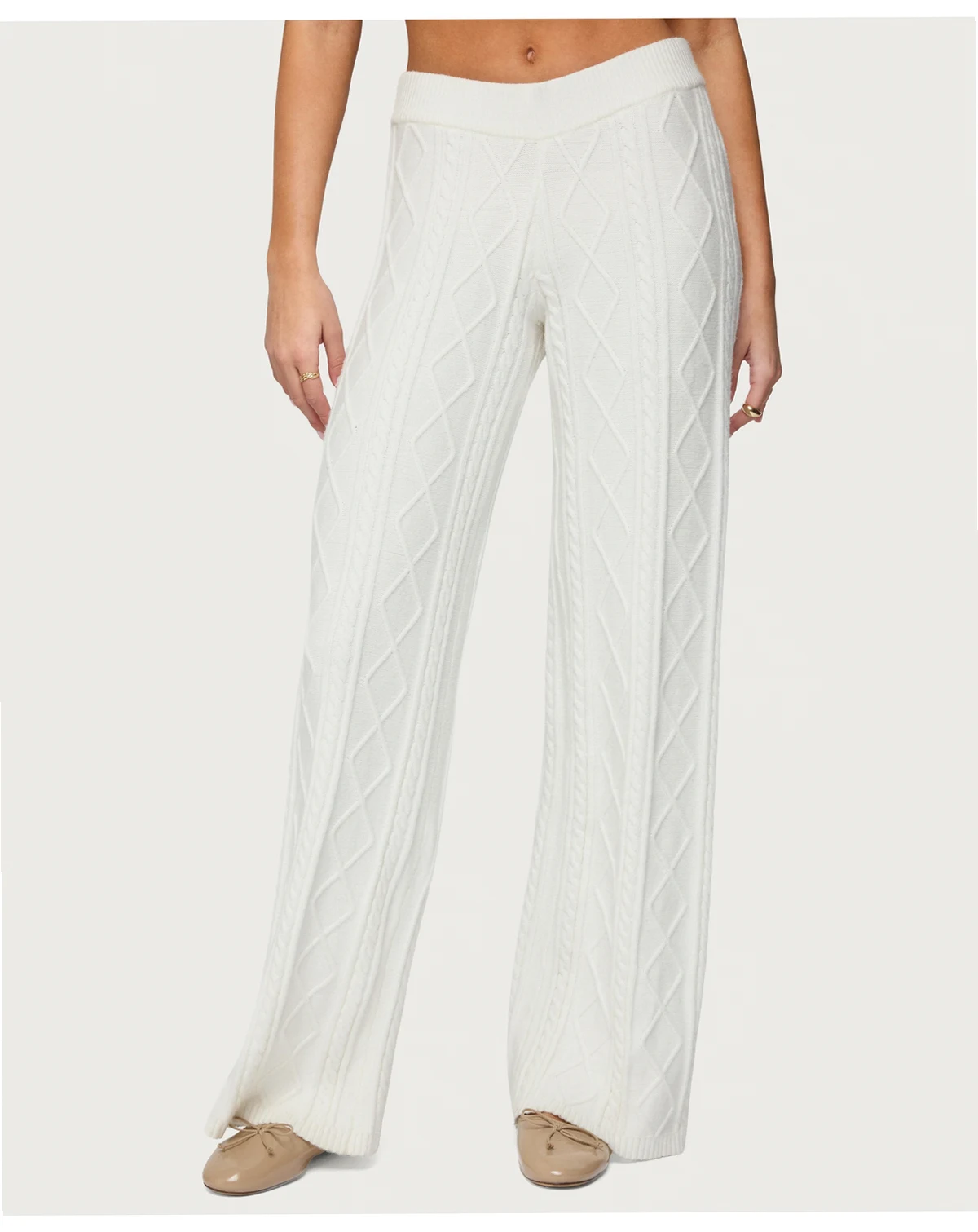Women's Louise Straight Leg Cable Knit Pants