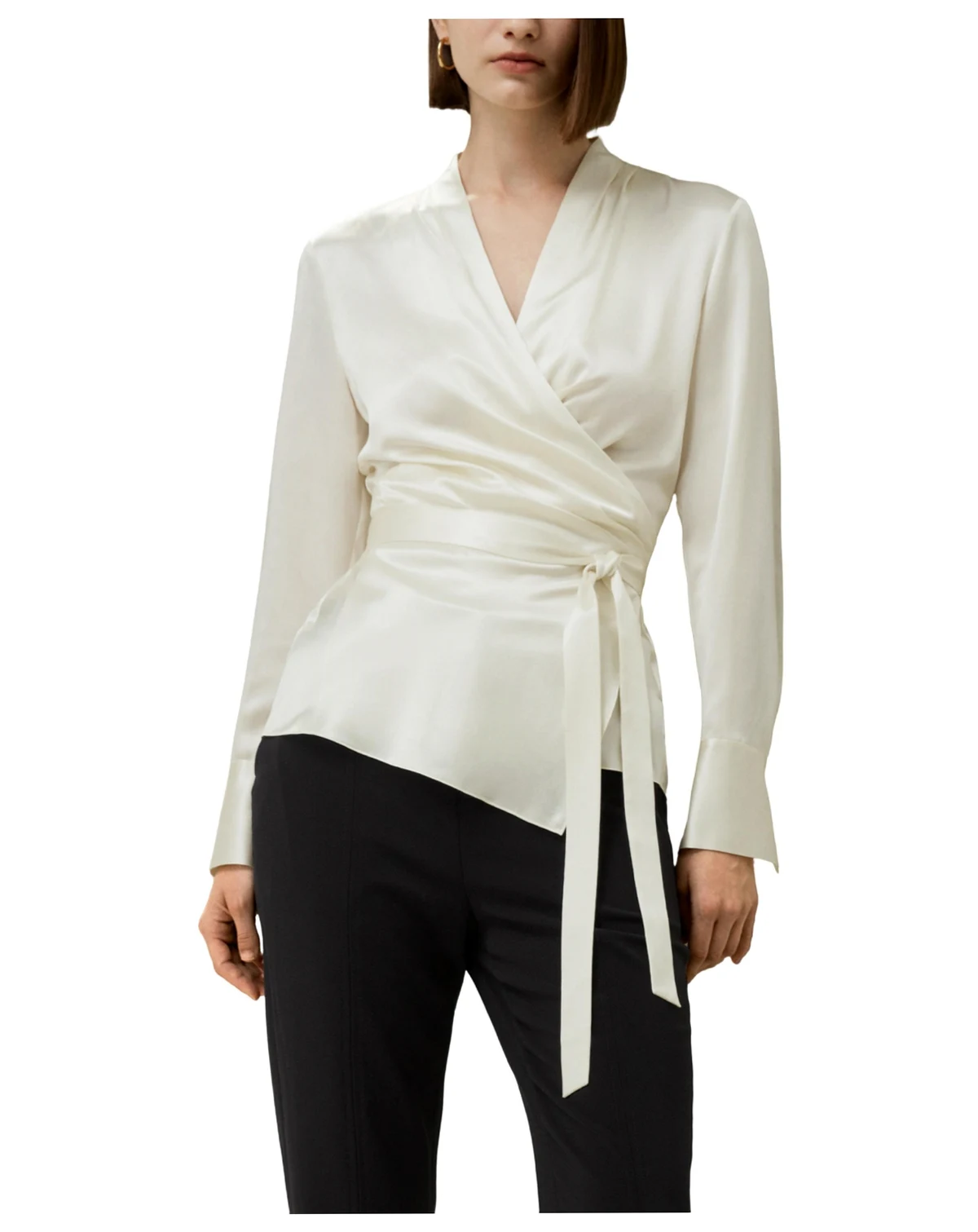 Women's Silk Wrap Blouse