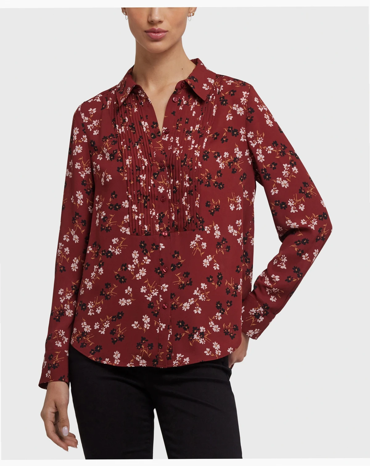 Women's Point Collared Tuxedo Top