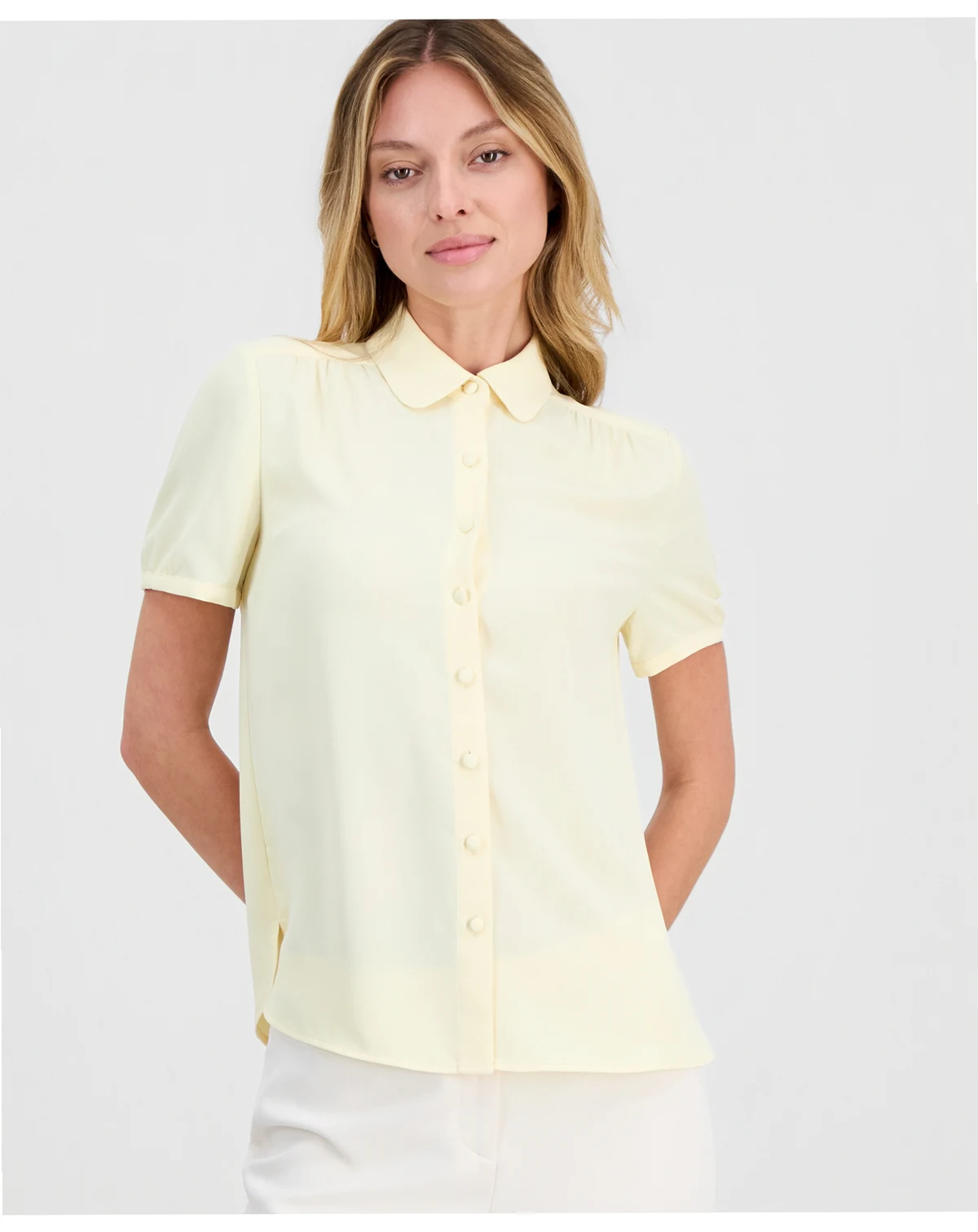 Women's Button-Front Short-Sleeve Shirt