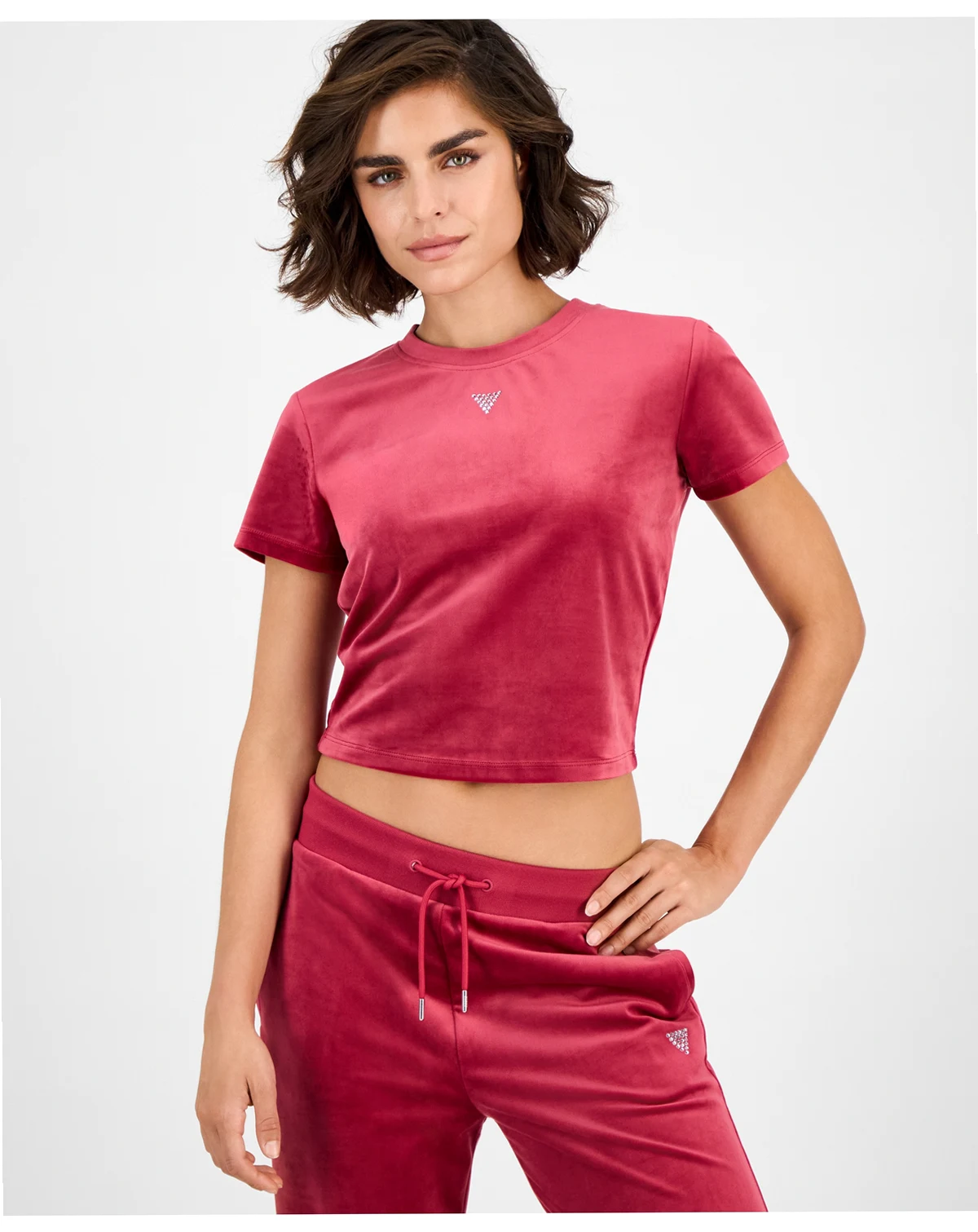 Women's Couture Short-Sleeve Regular Velour T-Shirt