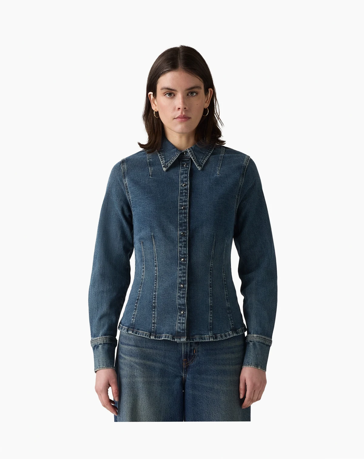 Premium Women's Long Sleeve Shaped Shirt