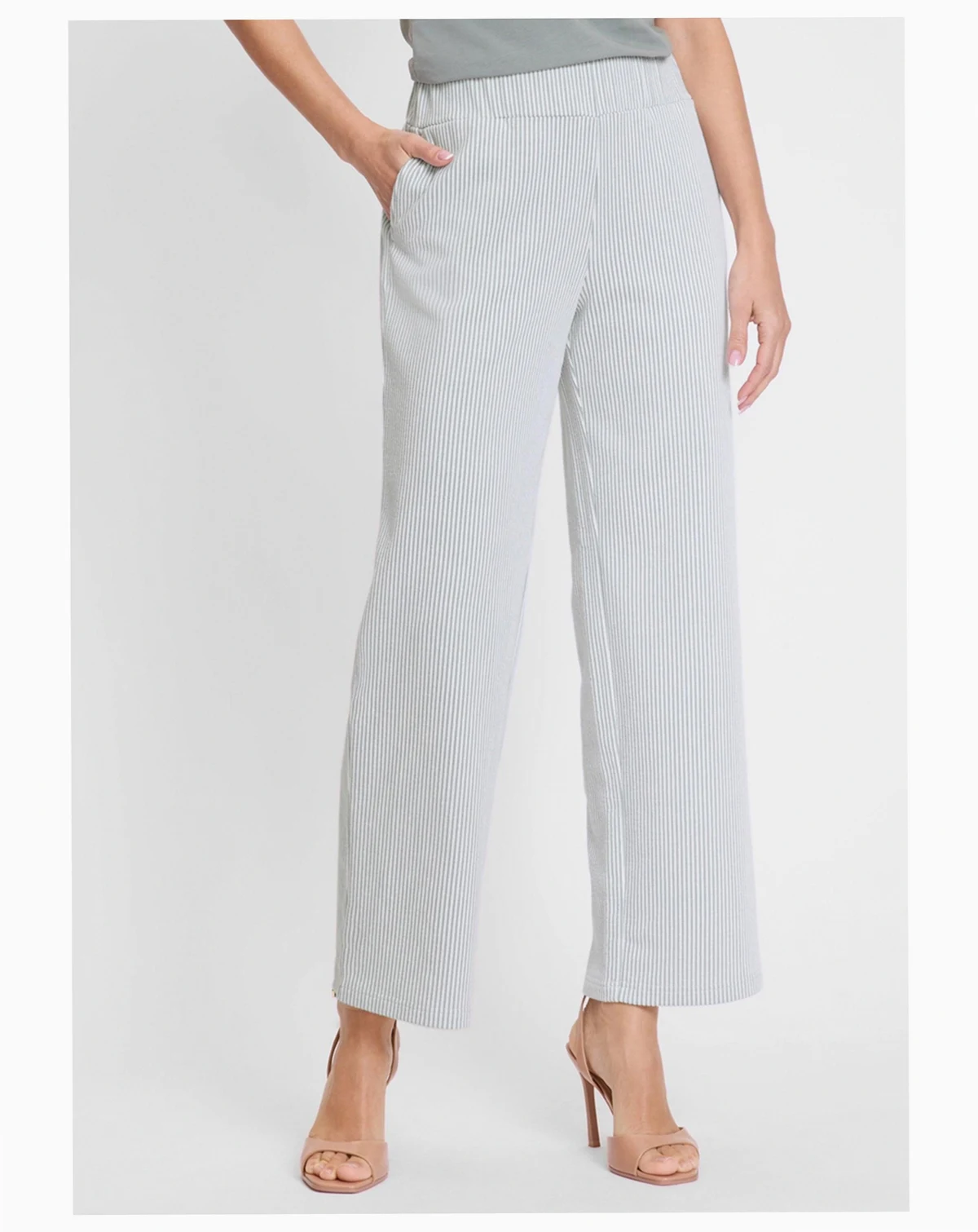 Women's Anna Fit Wide Leg Seersucker Pant