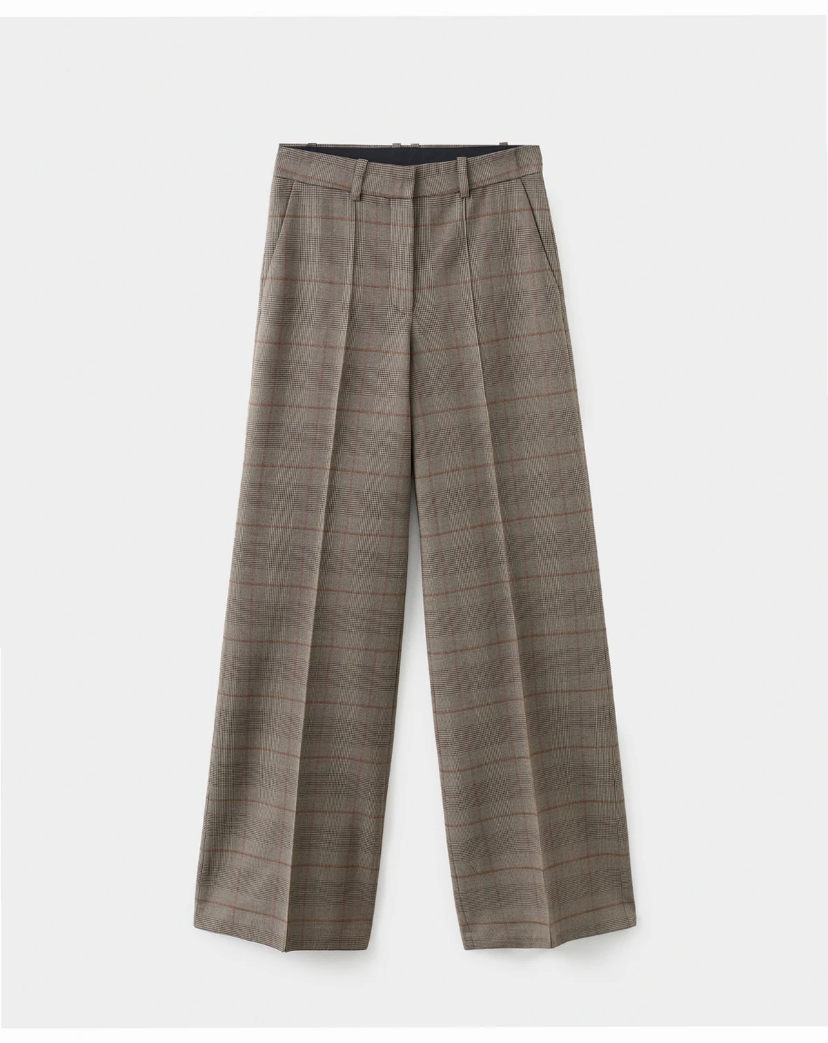 Women's Wool-Blend Check Pants