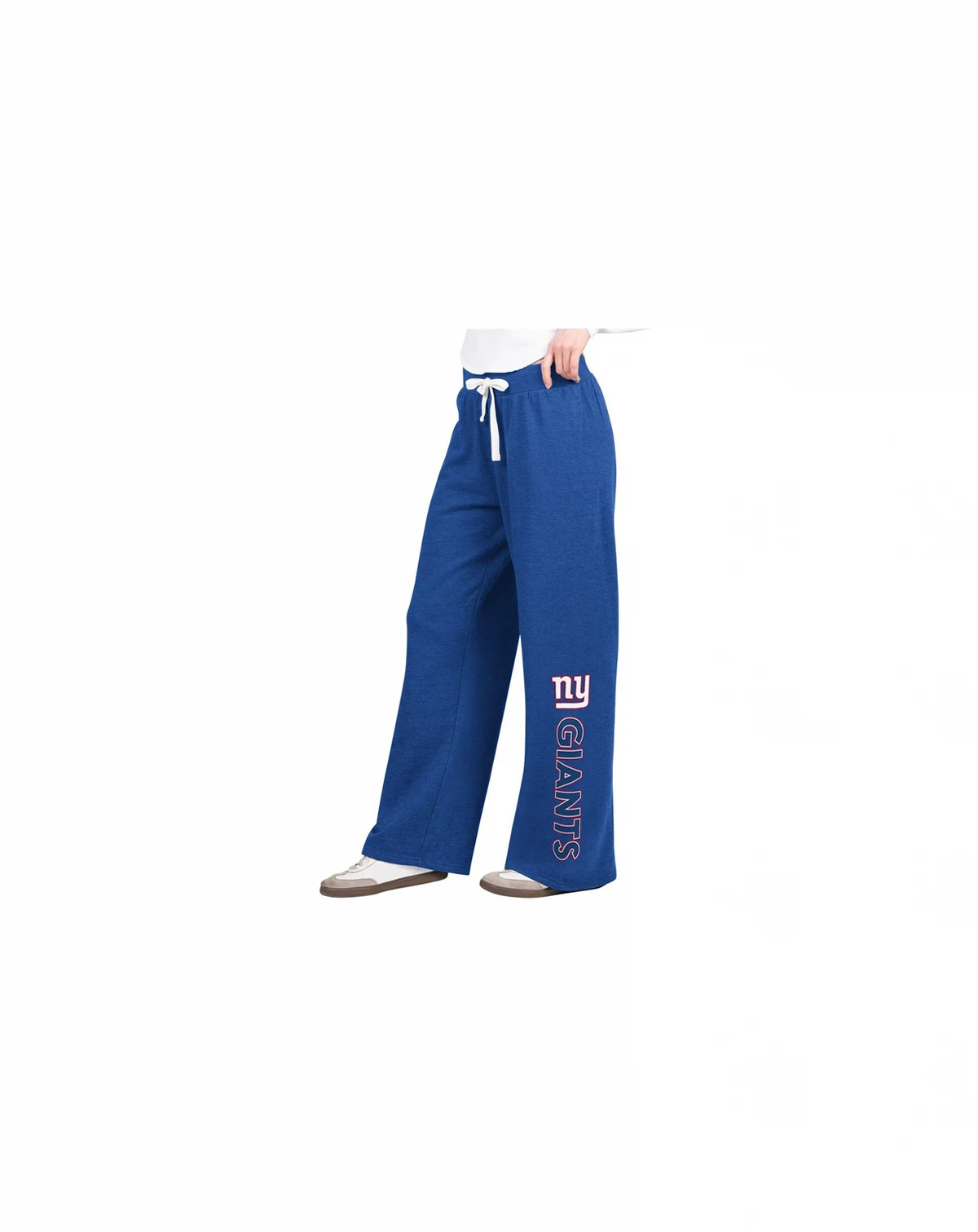 Women's Royal New York Giants Field Wide Leg Sweatpants