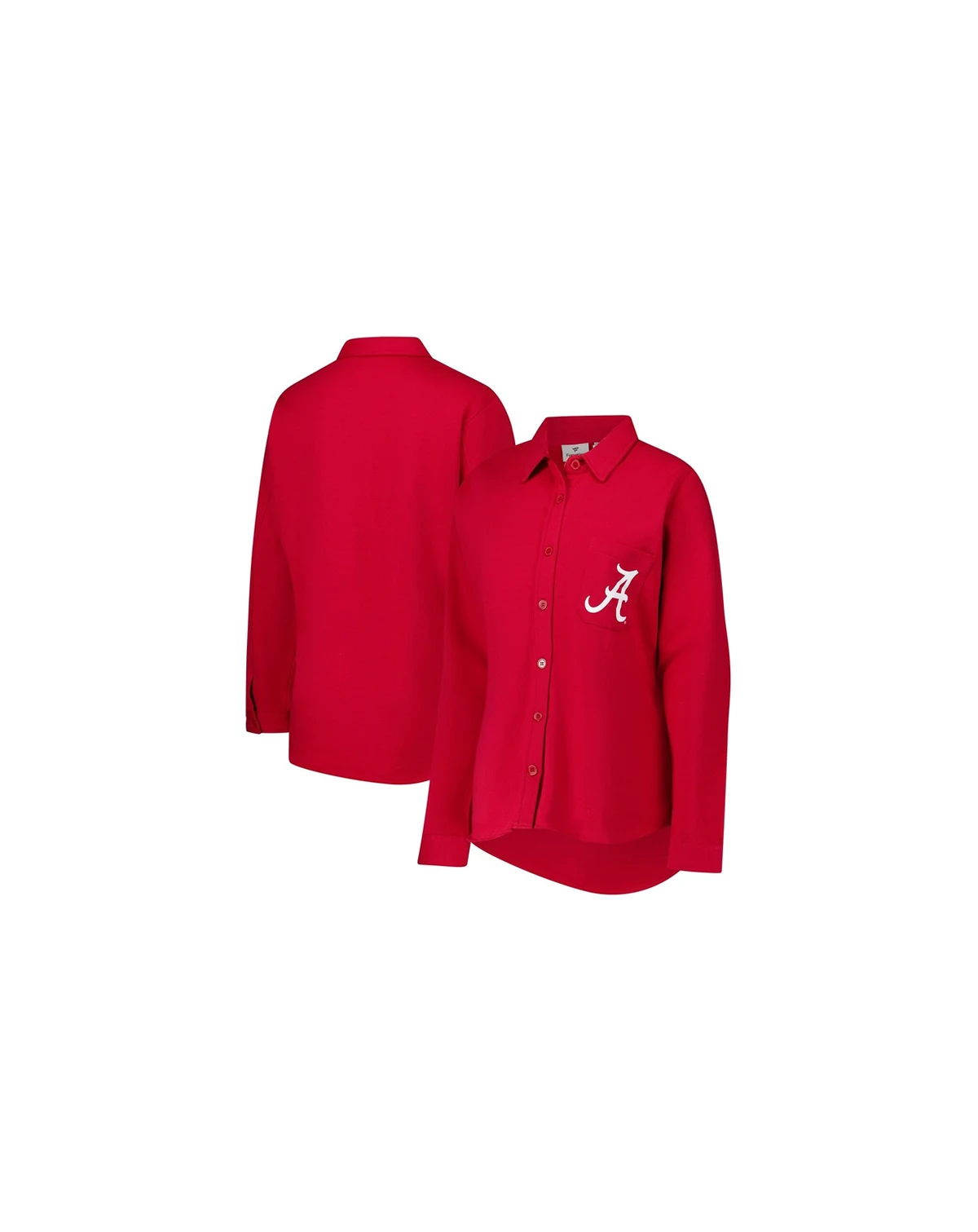 Women's Crimson Alabama Crimson Tide Plus Size Button-Up Shacket
