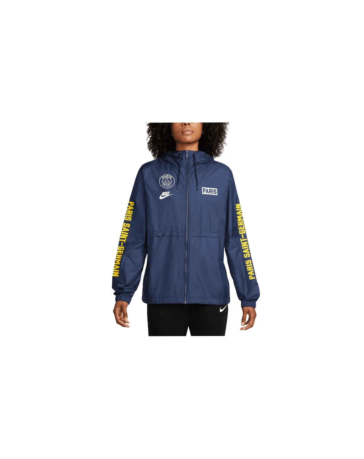 Women's Navy Paris Saint-Germain Essential Woven Full-Zip Jacket