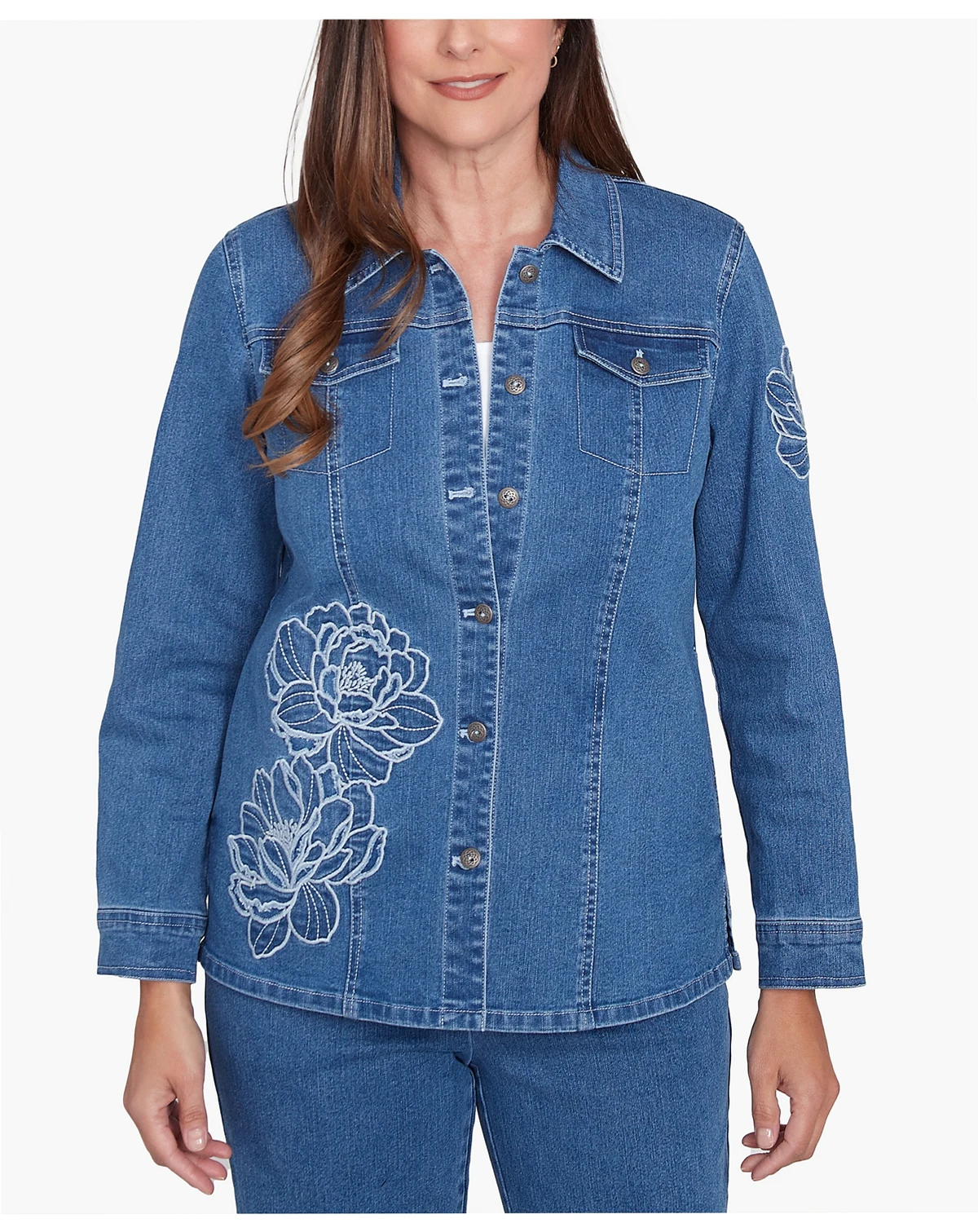 Women's Free Spirit Super Stretch Floral Denim Jacket