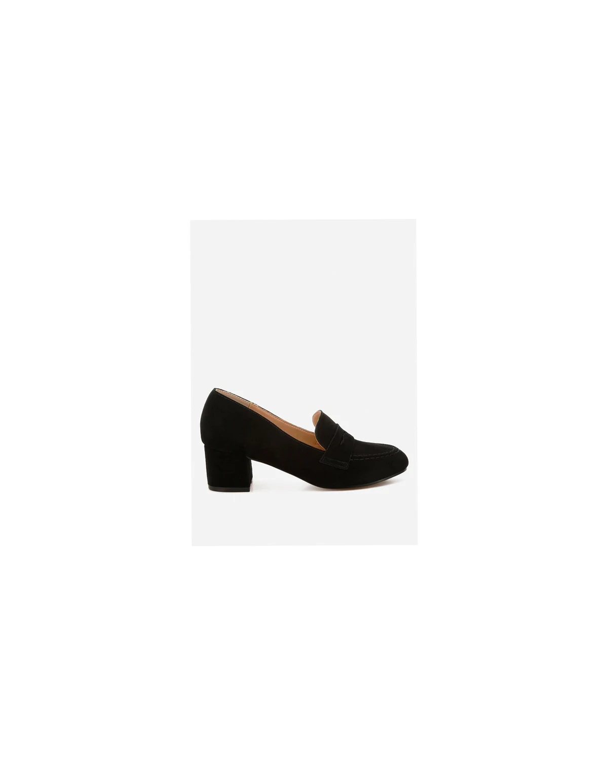 Astra Block Heel Suede Loafers