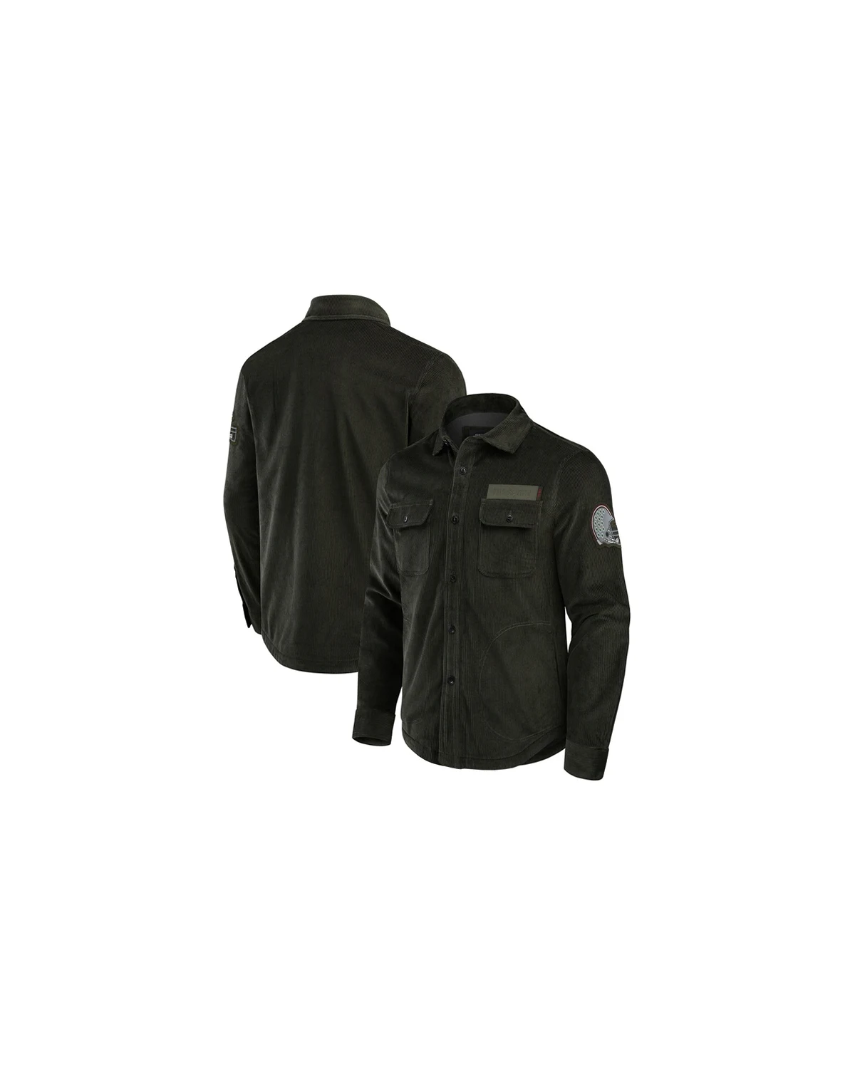 Men's Olive State Buckeyes Corduroy Full-Button Shacket