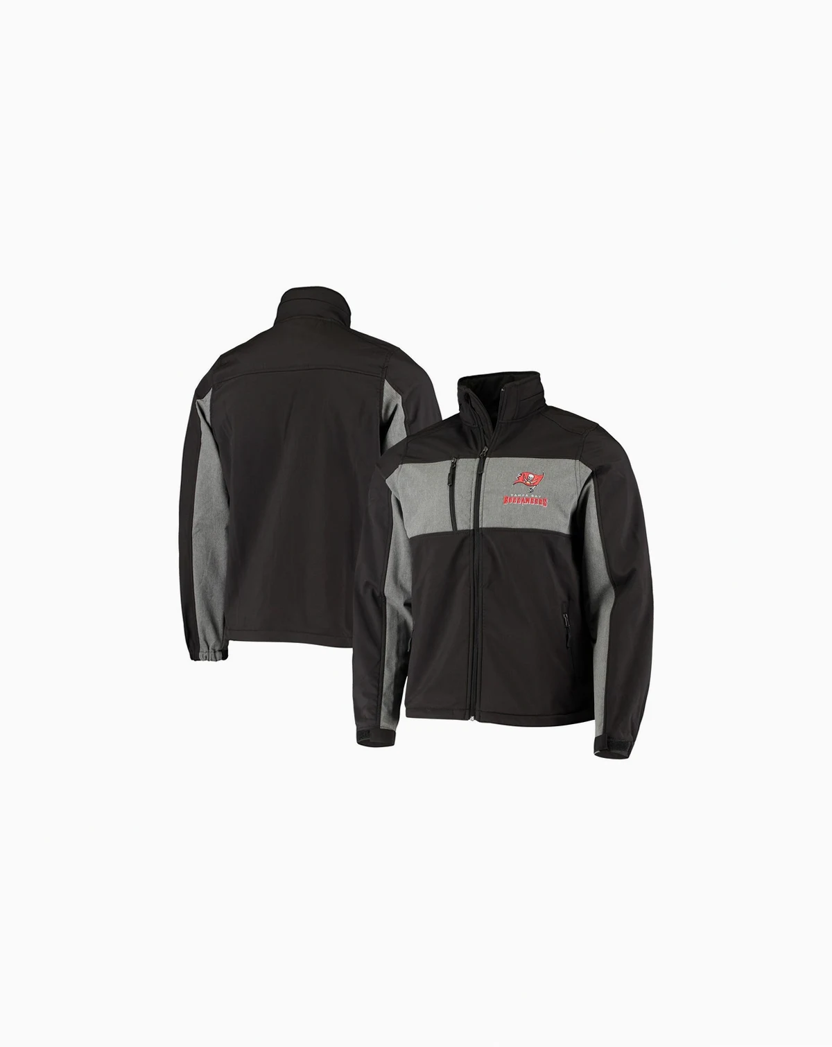 Men's Black Tampa Bay Buccaneers Circle Zephyr Softshell Full-Zip Jacket