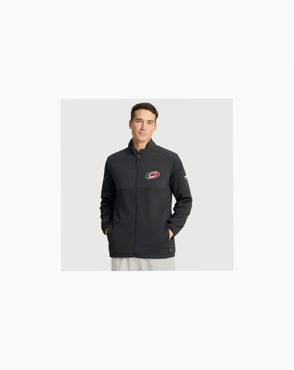 Men's Black Carolina Hurricanes Authentic Pro Rink Full-Zip Jacket