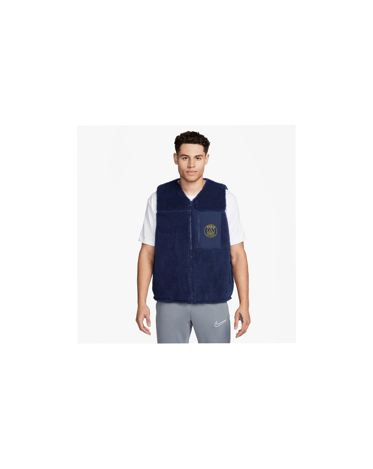 Men's Navy Paris Saint-Germain Club+ Winterized Full-Zip Vest