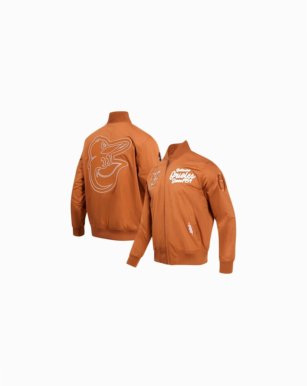 Men's Brown Baltimore Orioles Paint The City Twill Full-Zip Jacket