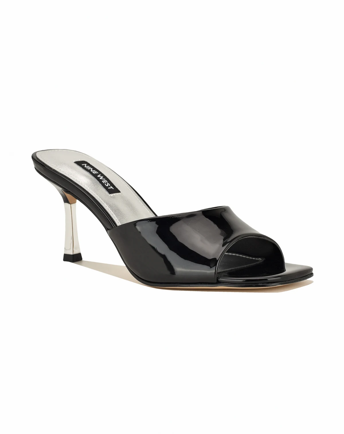 Women's Lamell Square Toe Slip-On Stiletto Sandals