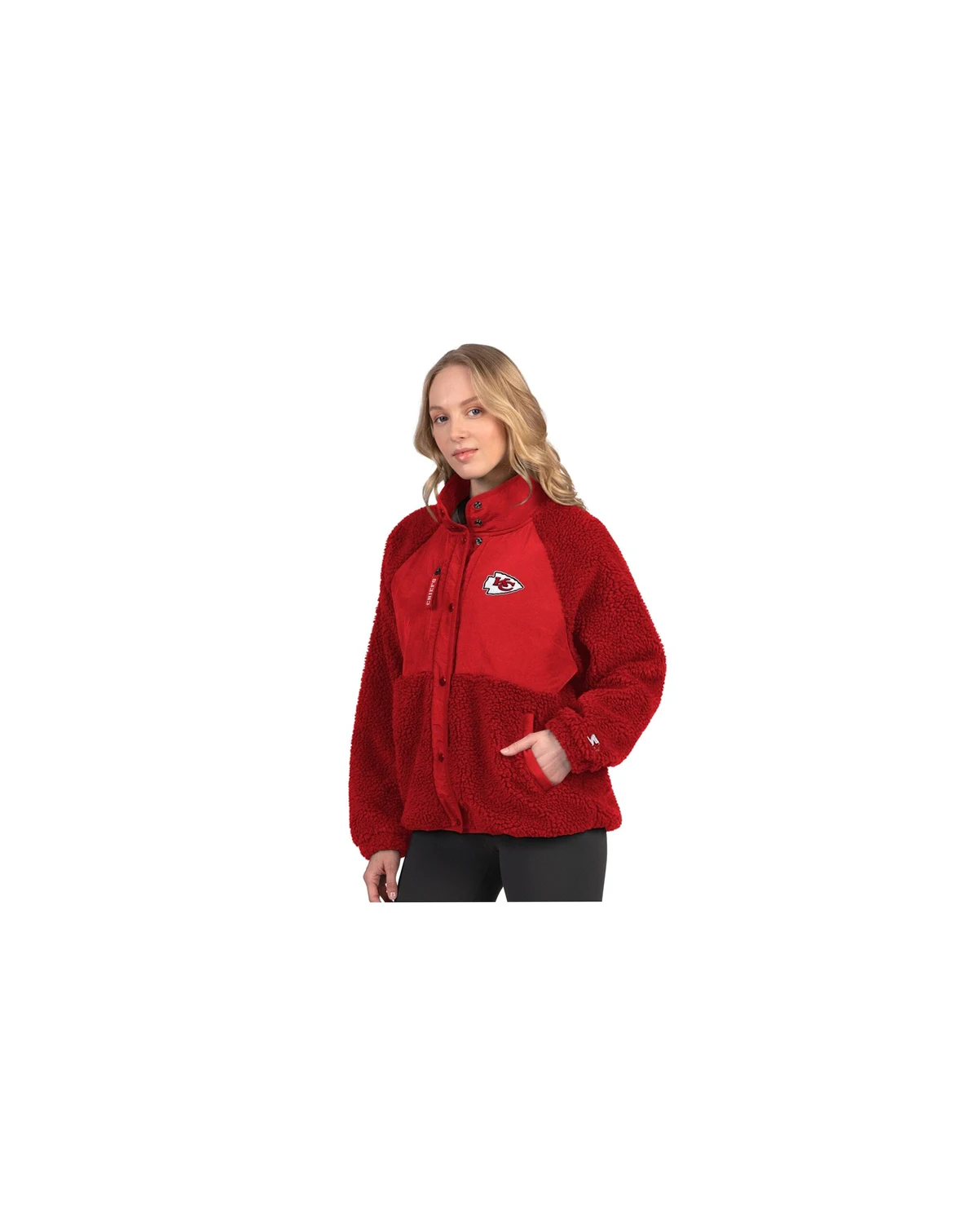 Women's Red Kansas City Chiefs On the Ball Sherpa Jacket