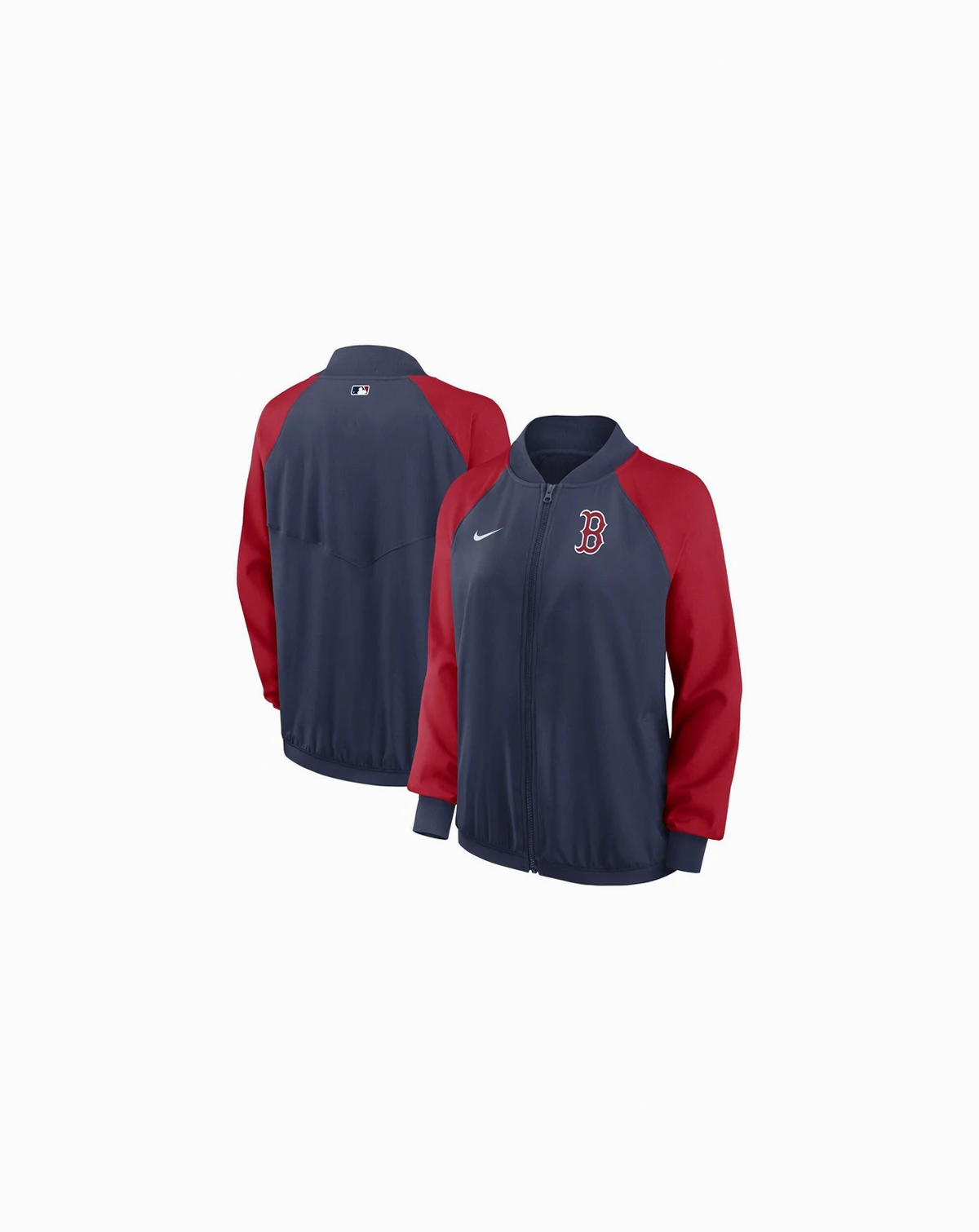 Women's Navy Boston Red Sox Authentic Collection Team Raglan Performance Full-Zip Jacket