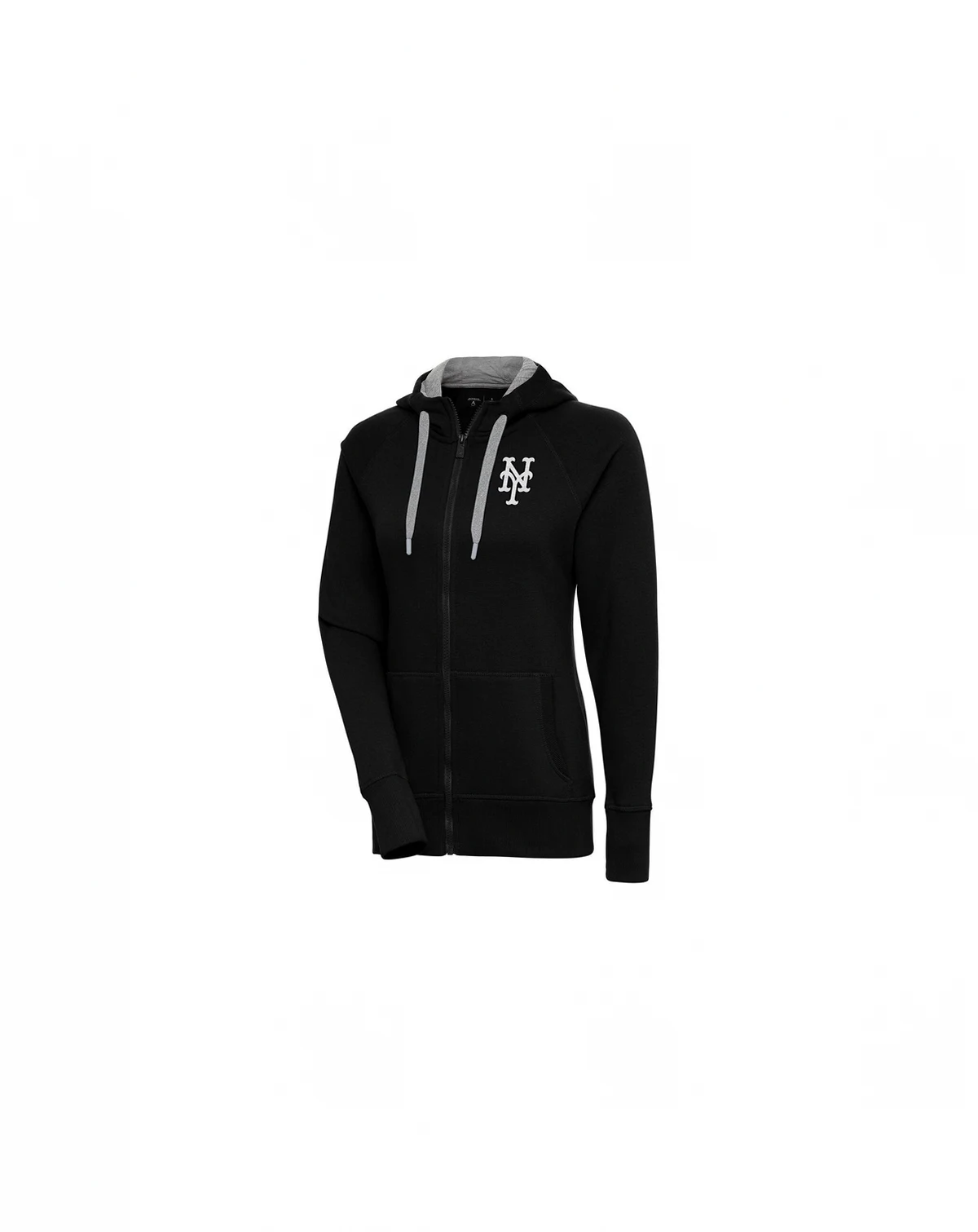 Women's Black New York Mets Brushed Metallic Victory Full-Zip Hoodie Jacket