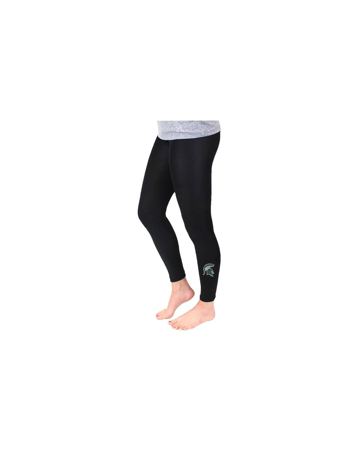 Women's Black Michigan State Spartans Fleece Leggings