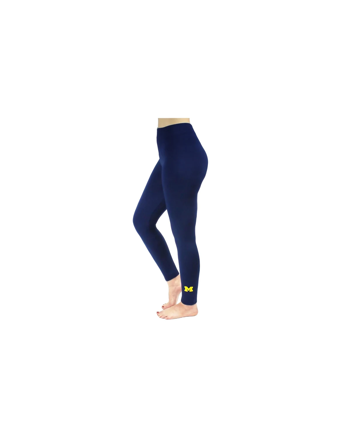 Women's Navy Michigan Wolverines Fleece Leggings