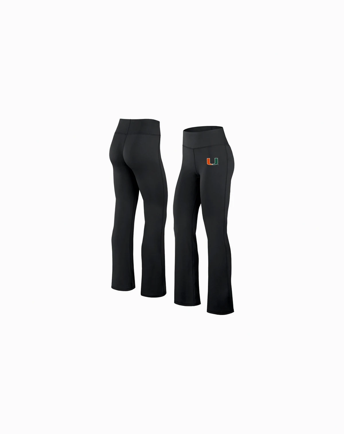Women's Black Miami Hurricanes Training Camp Maxed Out Flare Leggings