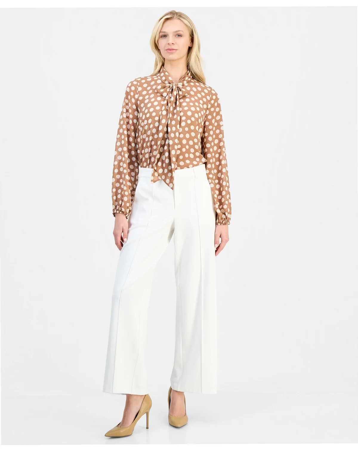 Women's High-Rise Straight Wide-Leg Pants