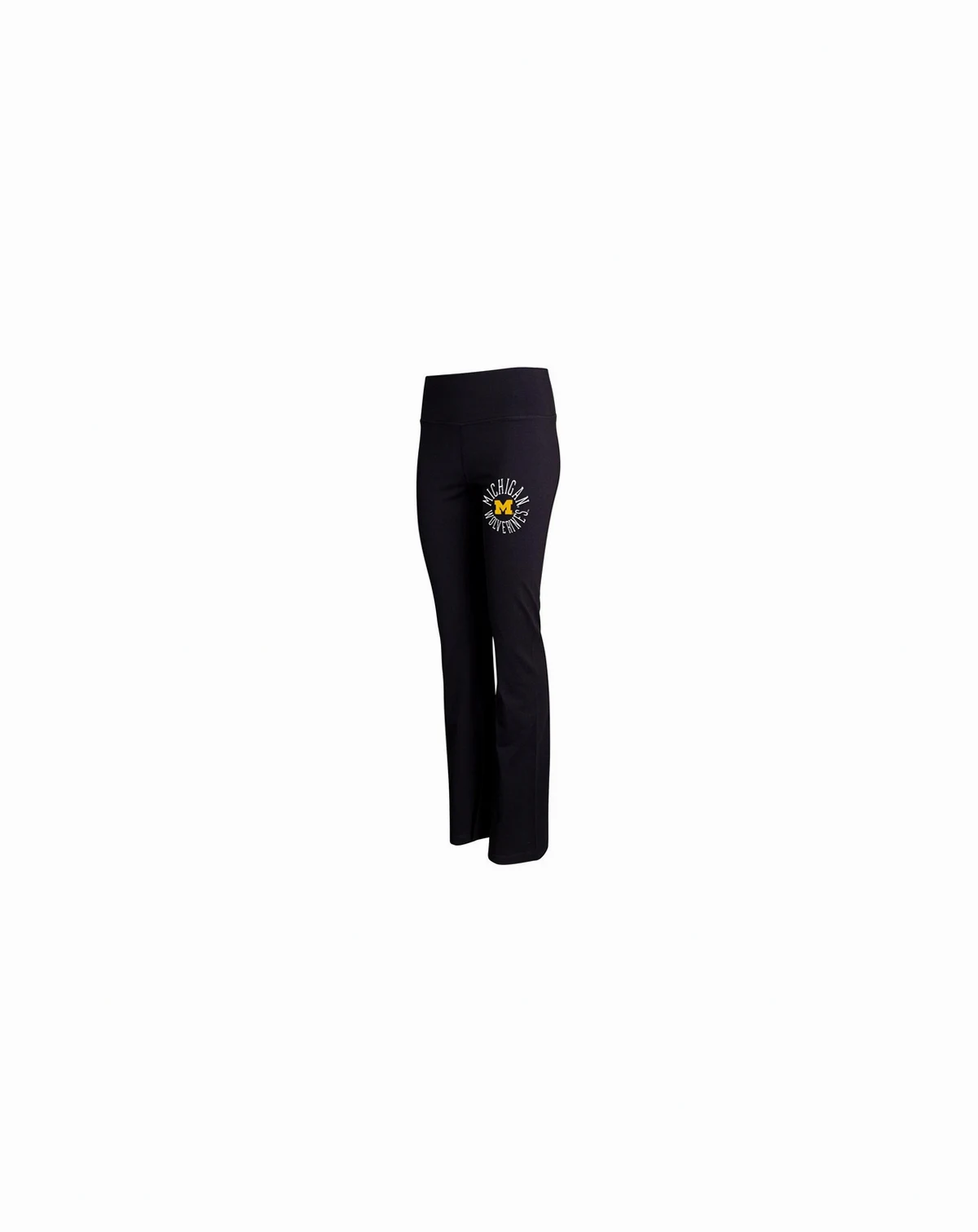 Women's Black Michigan Wolverines Enclave Tri-Blend Flared Leggings