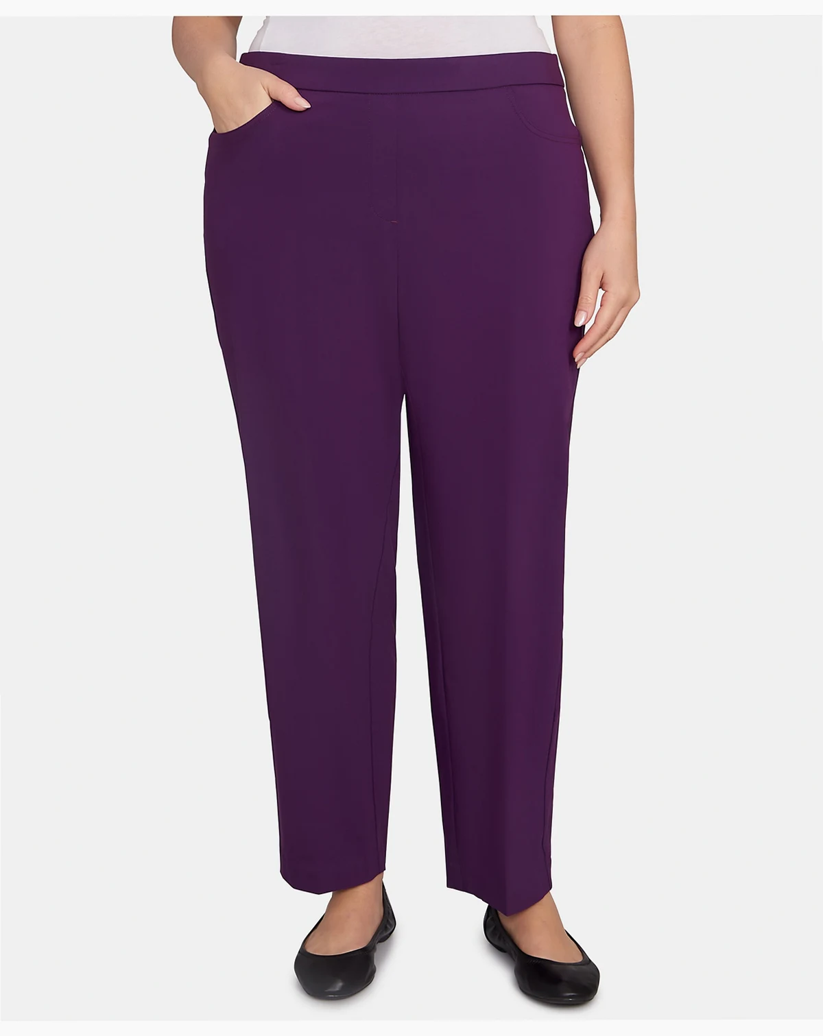 Plus Size Classic Allure Fitted Stretch Short Length Pants