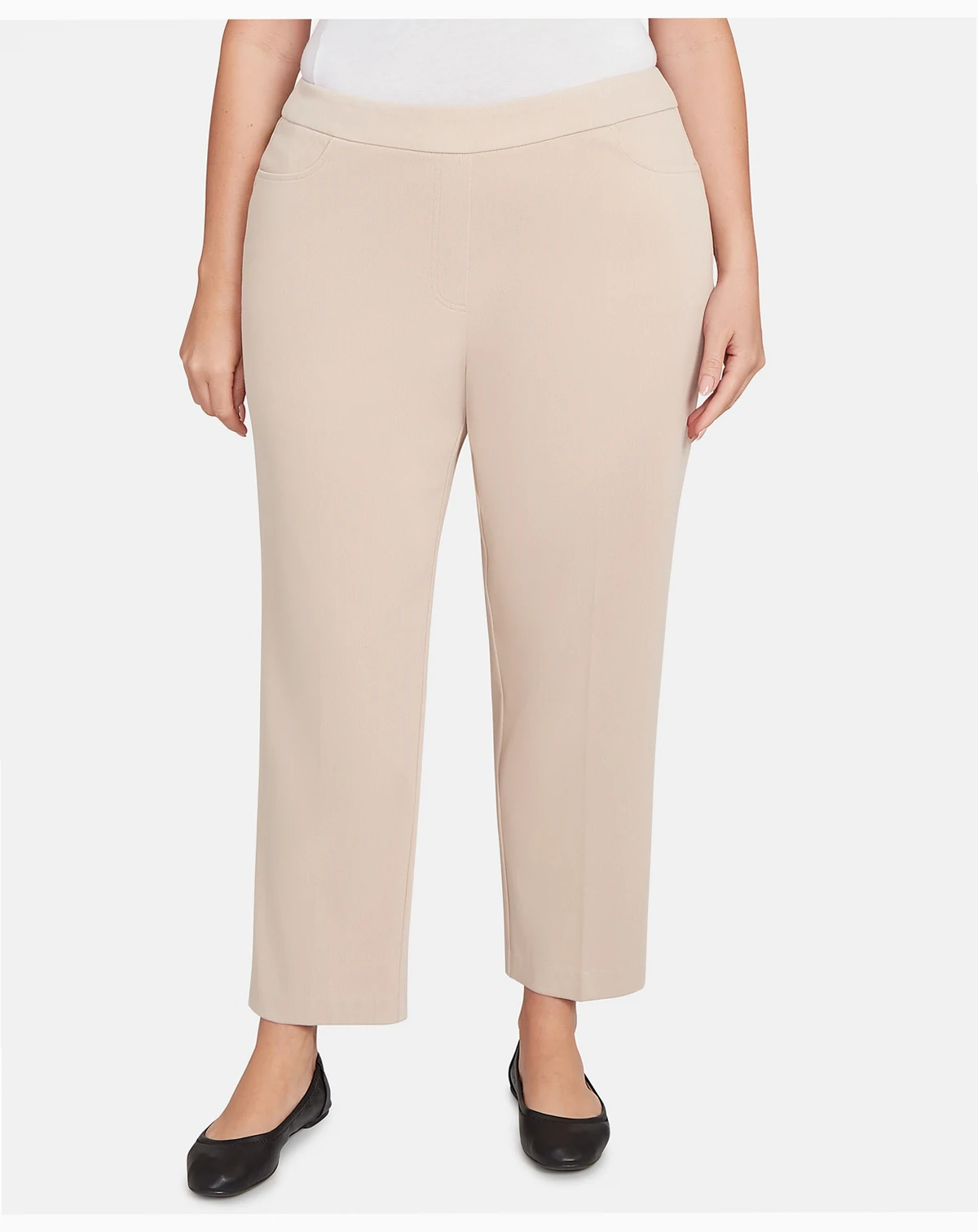Plus Size Urban Legend Fitted Twill Pull On Medium Length Pants
