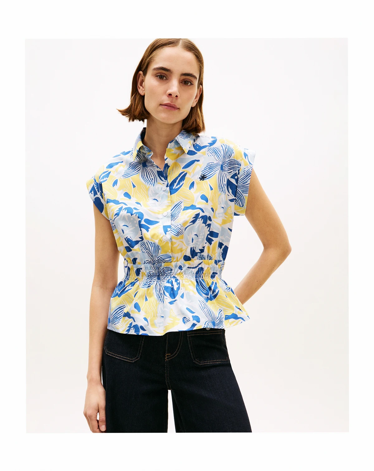 Women's Smocked Waist Shirt