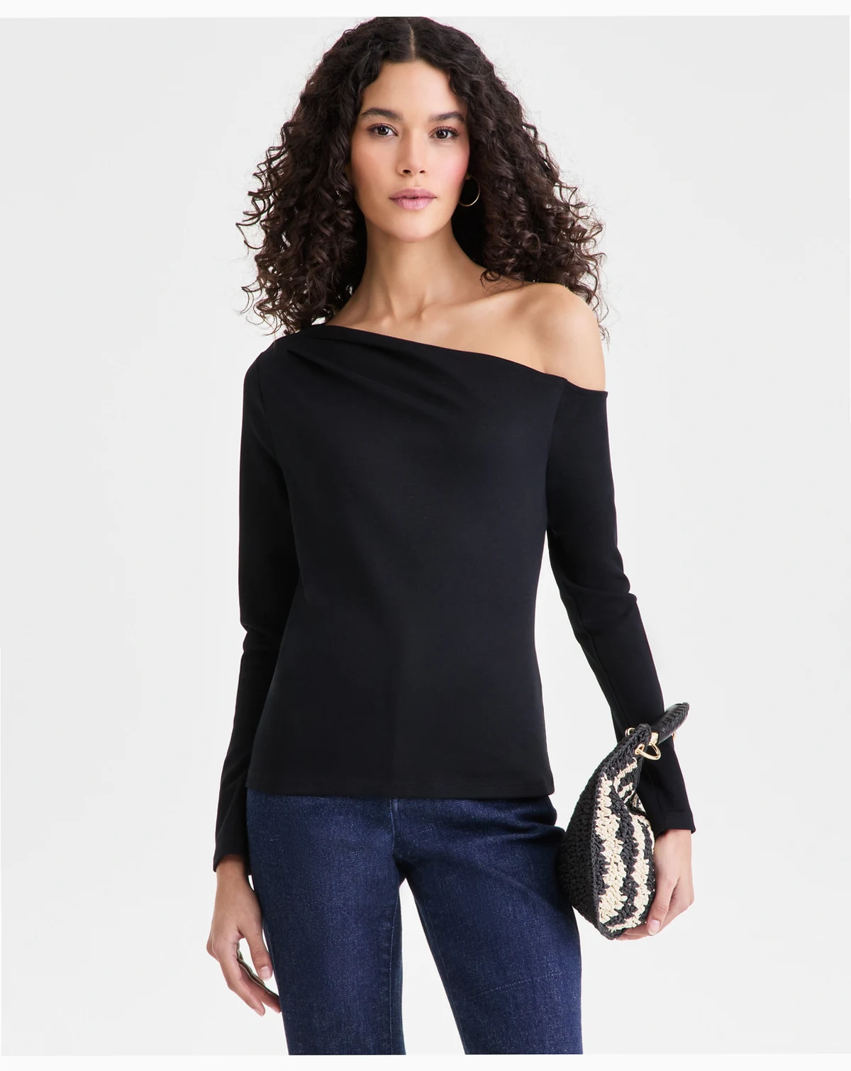 Women's Long Sleeve Off-the-Shoulder Knit Top, Macy's Exclusive