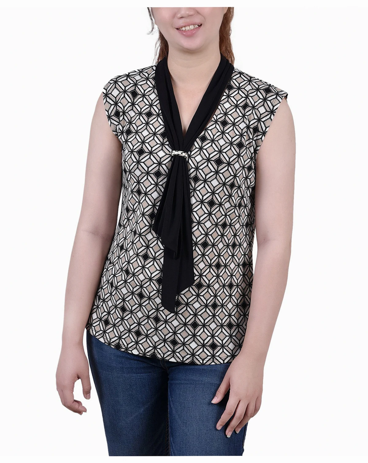 Petite Sleeveless Scarf Top