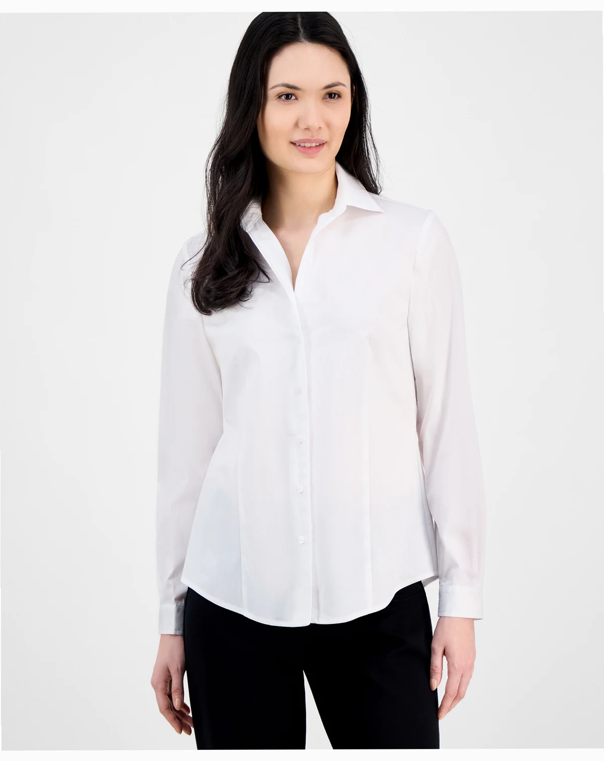 Women's Button-Front Long-Sleeve Shirt