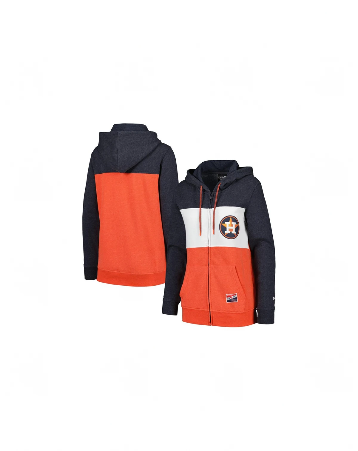 Women's Navy Houston Astros Color Block Full-Zip Hoodie Jacket