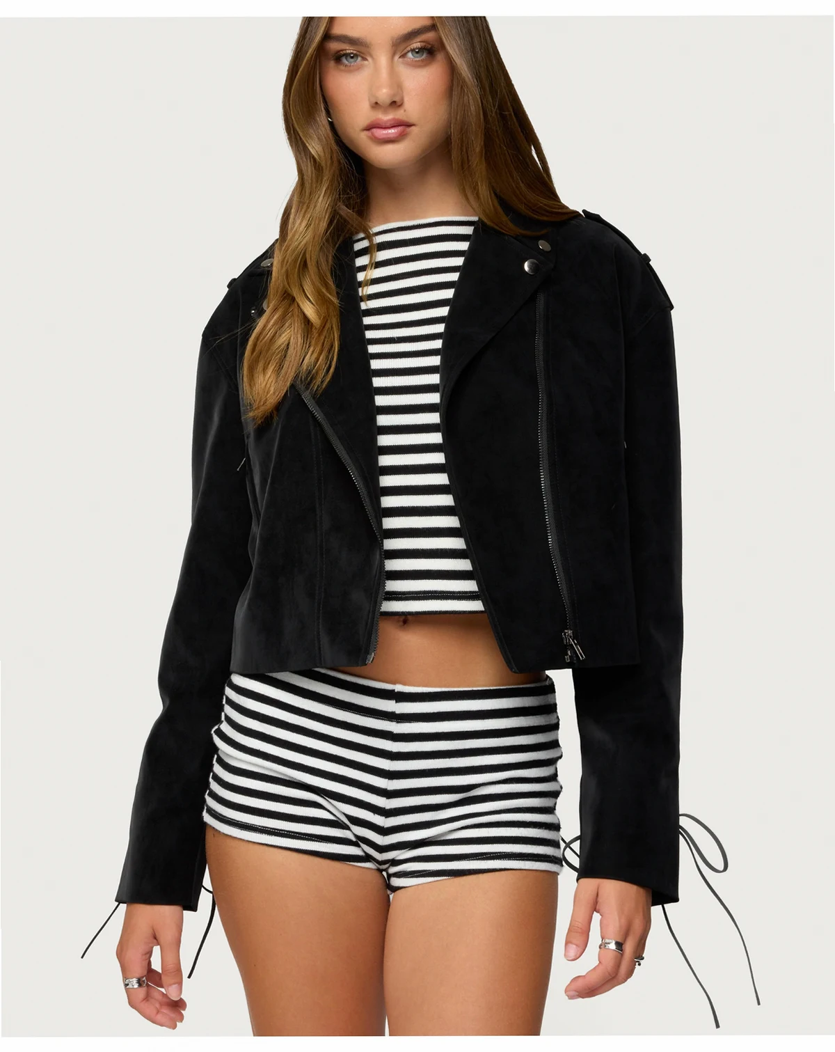 Women's Ryder Faux Suede Biker Jacket