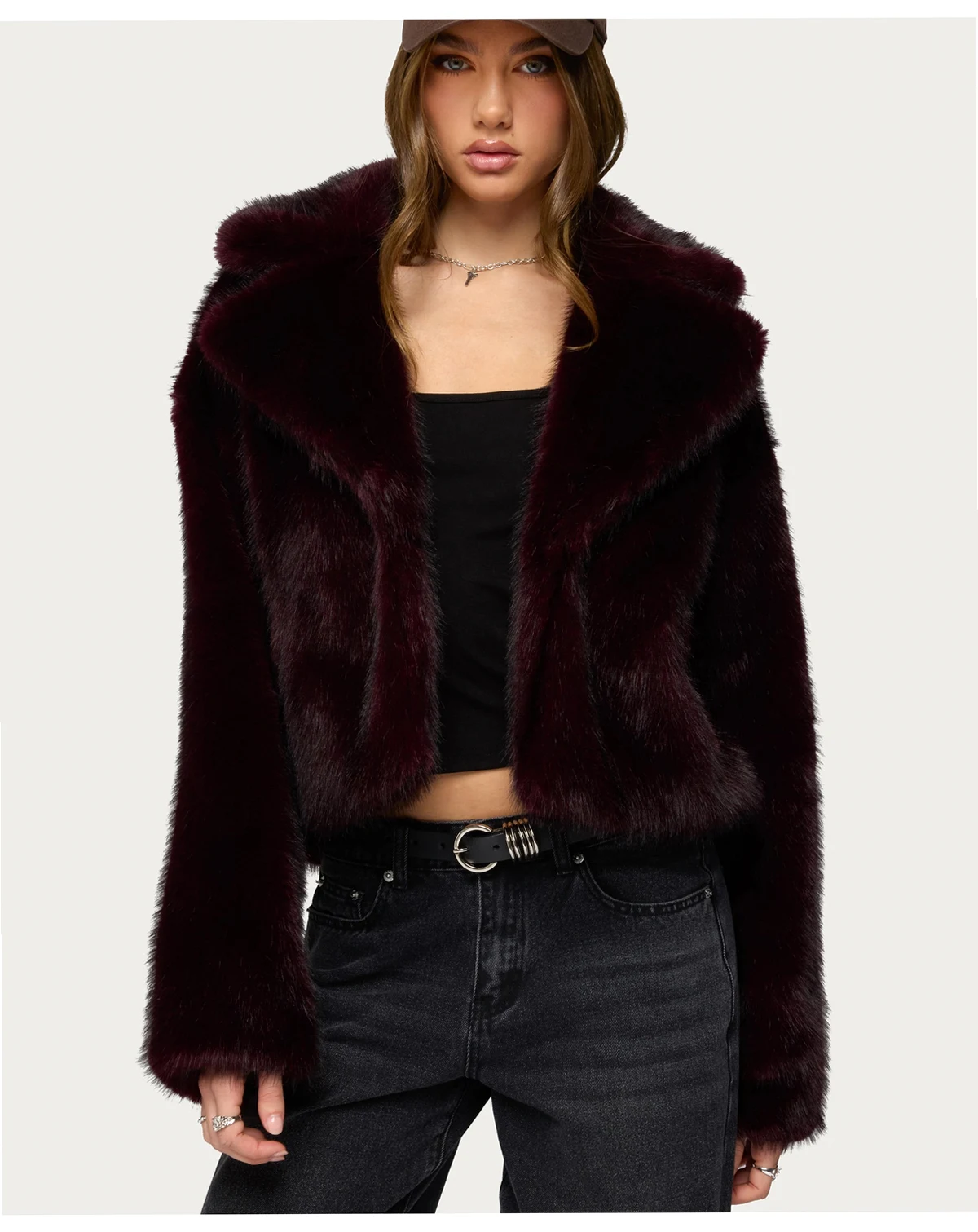 Womens Kamilah Oversized Faux Fur Coat