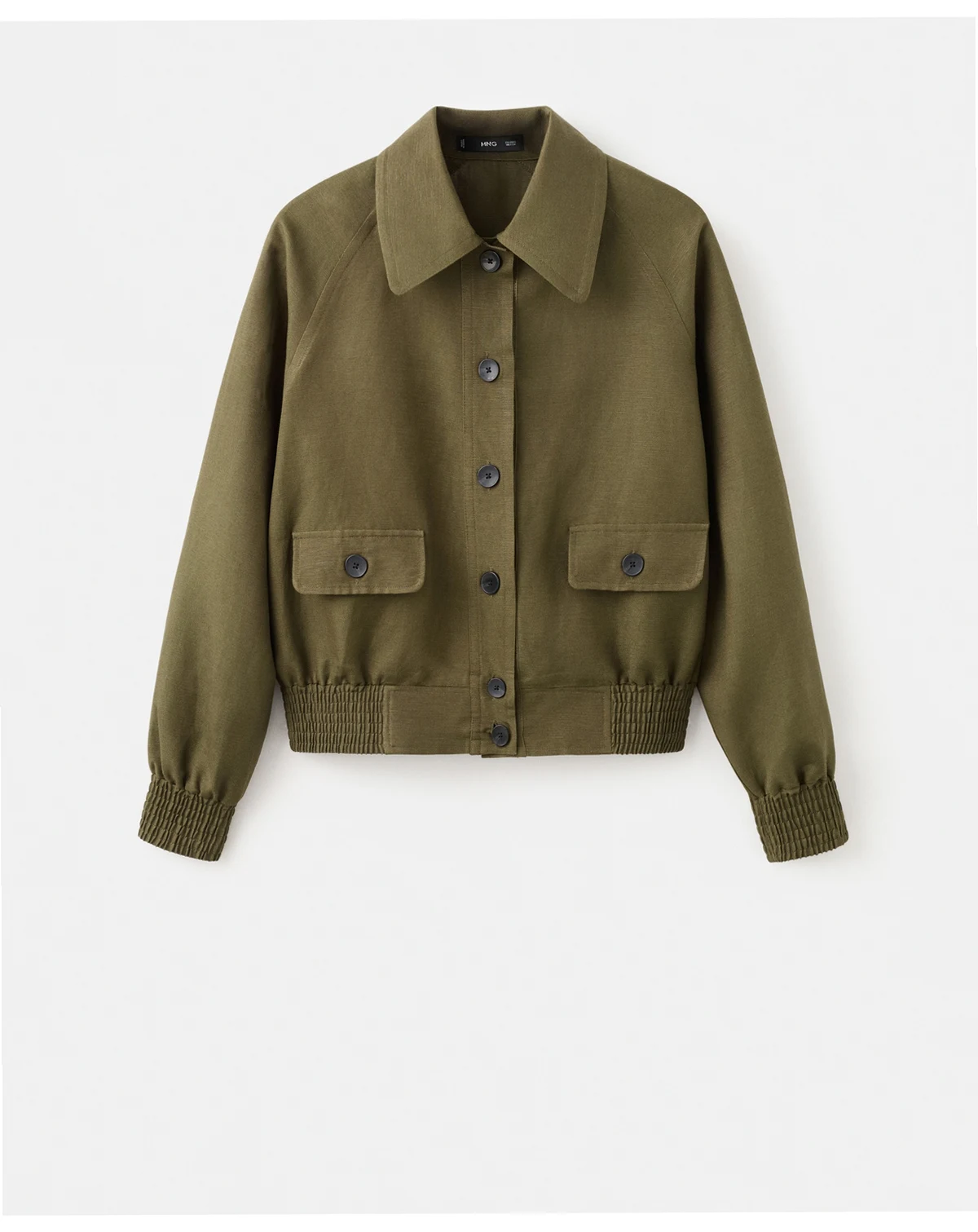 Women's Buttons Linen-Blend Jacket