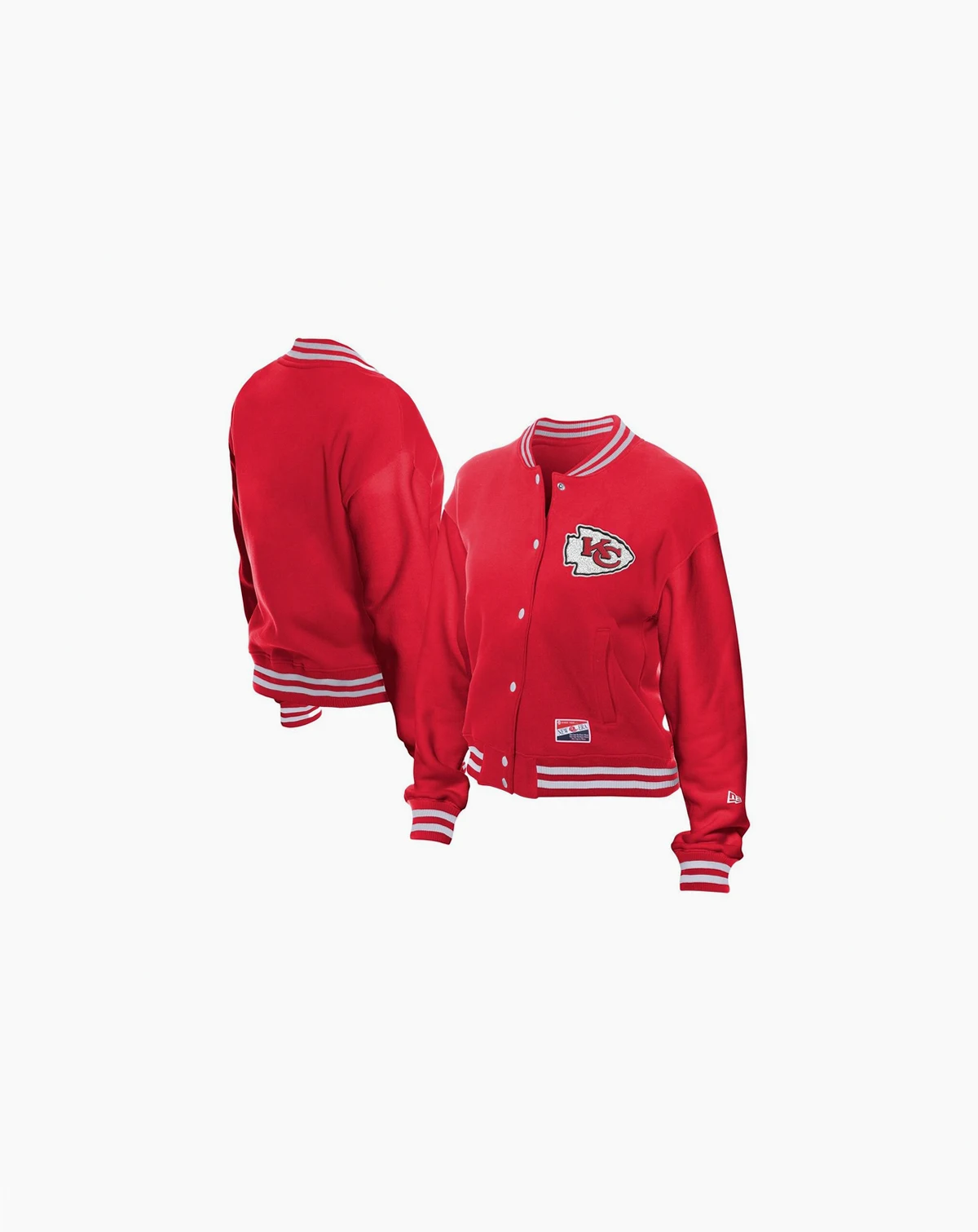 Women's Red Kansas City Chiefs Throwback Fleece Full-Snap Jacket