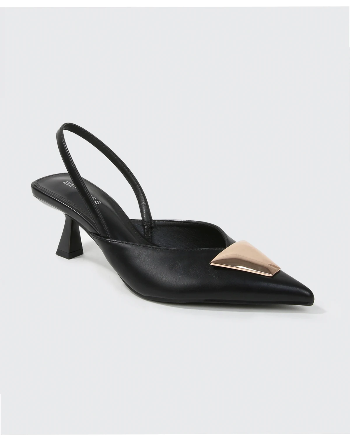 Cielo Slingback Pumps with Gold-ToneTrapezoid Accent