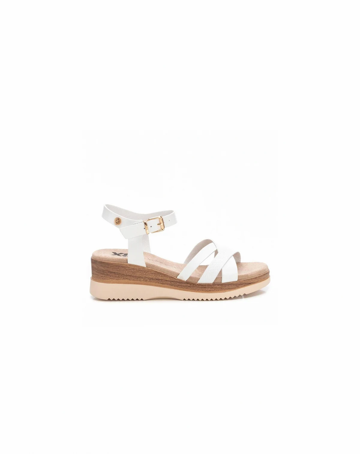 Women's Criss Cross Straps Low Wedge Sandals By XTI