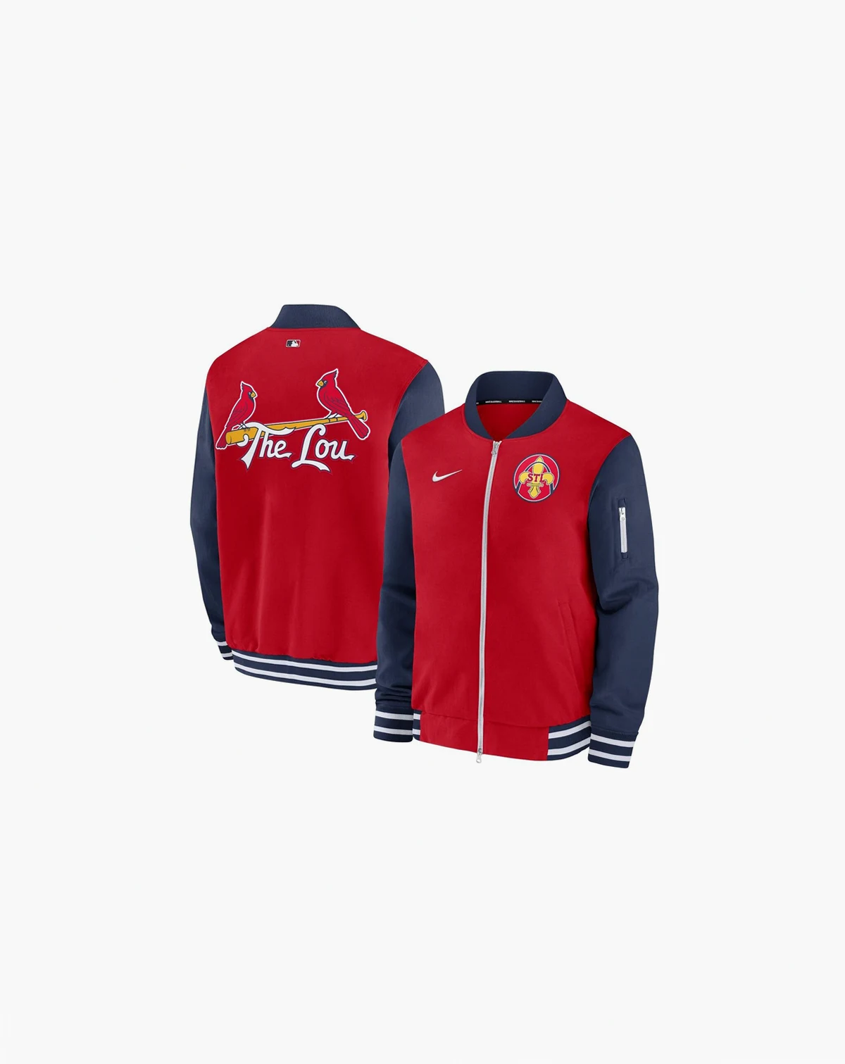 Men's Red St. Louis Cardinals 2024 City Connect Authentic Collection Game Time Full-Zip Jacket