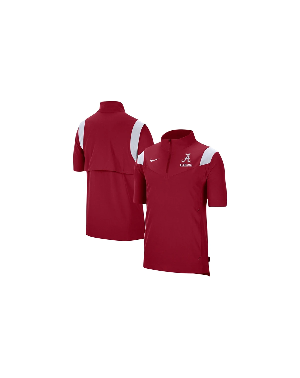 Men's Crimson Alabama Crimson Tide Coach Short Sleeve Quarter-Zip Jacket